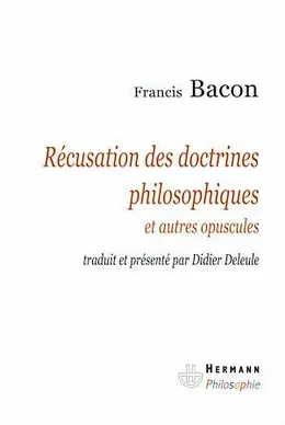 Récusation des doctrines philosophiques