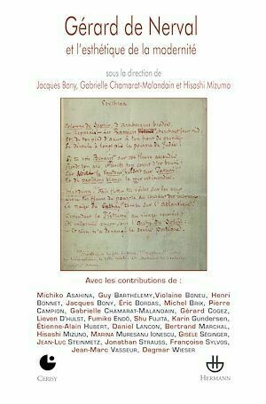 Gérard de Nerval et l'esthétique de la modernité - Jacques Bony, Gabrielle Chamarat-Malandain, Hisashi Mizuno - Hermann
