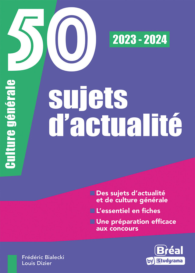 50 sujets d'actualité 2023-2024 - Frédéric Bialecki, Louis Dizier - Bréal