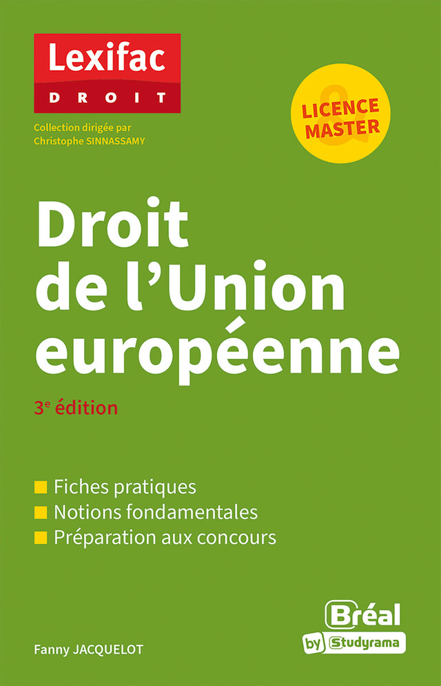 Droit de l'Union européenne - Licence, Master - Fanny Jacquelot - Bréal