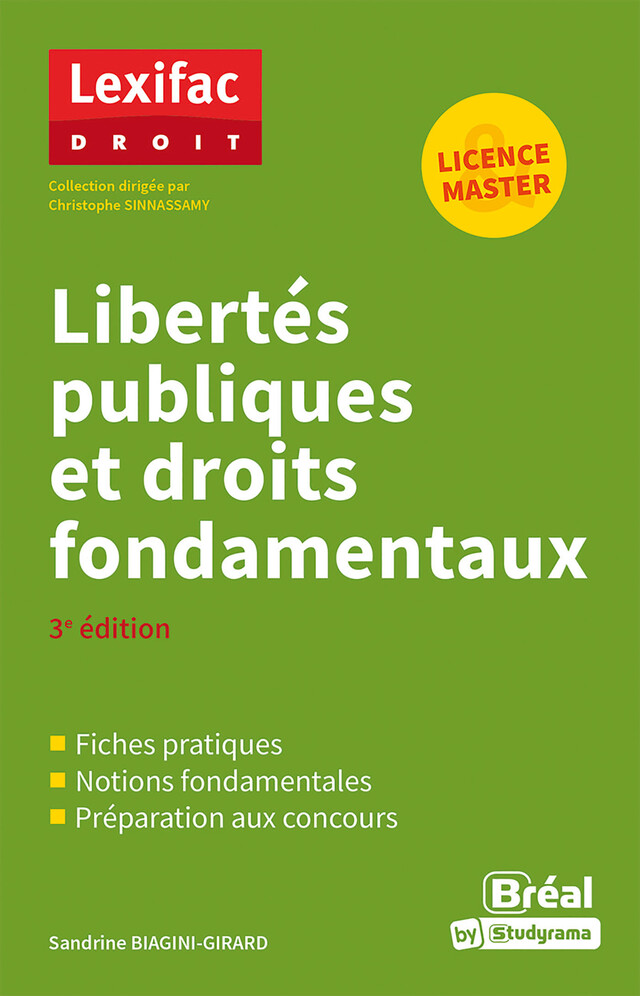 Libertés publiques et droits fondamentaux - Licence, Master - Sandrine Biagini-Girard - Bréal