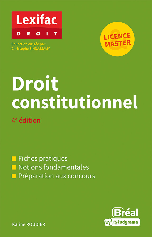 Droit constitutionnel - Licence, Master - Karine Roudier - Bréal