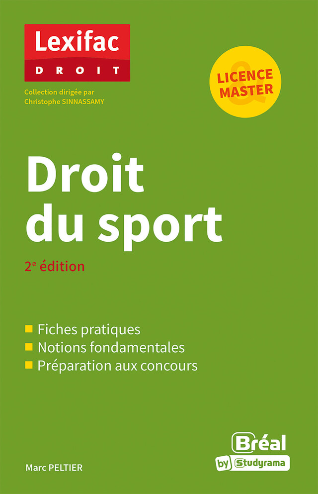 Droit du sport - Licence, Master - Marc Peltier - Bréal