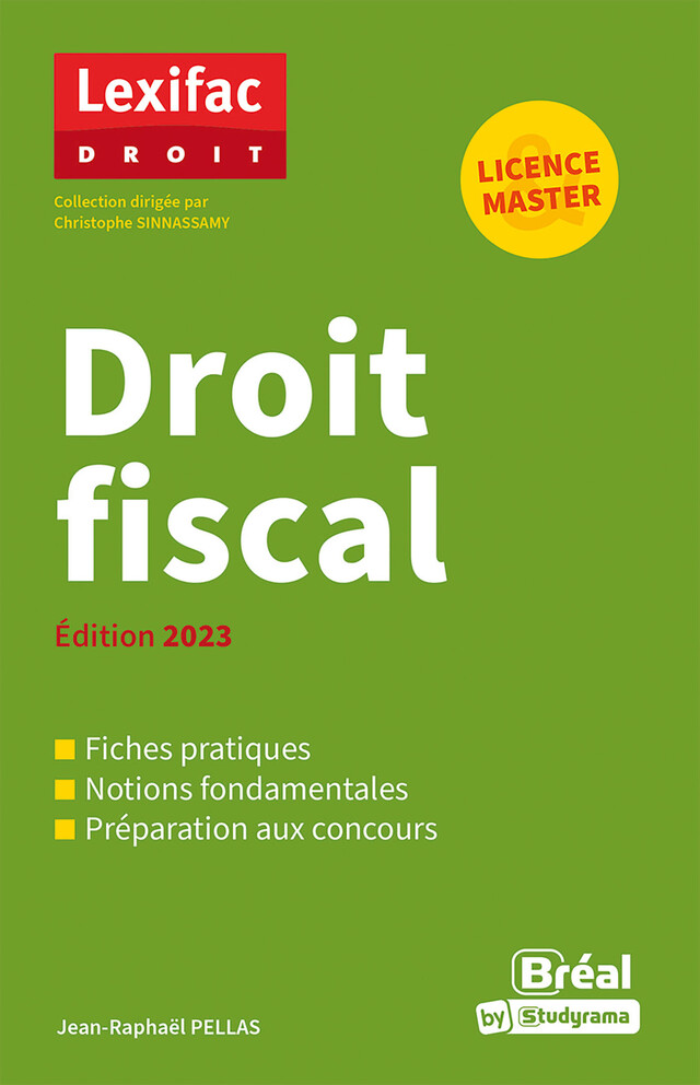 Droit fiscal - Licence, Master - Édition 2023 - Jean-Raphaël Pellas - Bréal
