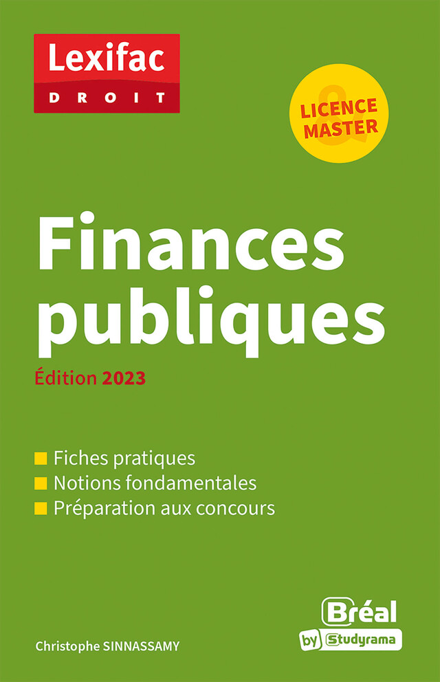 Finances publiques - Licence, Master - Édition 2023 - Christophe Sinnassamy - Bréal