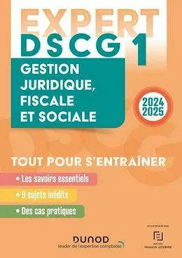 DSCG 1 - EXPERT - Gestion juridique, fiscale et sociale 2024