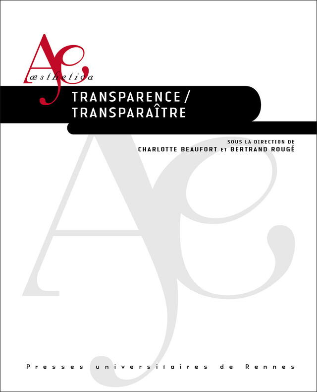 Transparence / Transparaître -  - Presses universitaires de Rennes