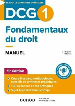 DCG 1 - Fondamentaux du droit - Manuel - 2024-2025 - Jean-François Bocquillon, Martine Mariage - Dunod