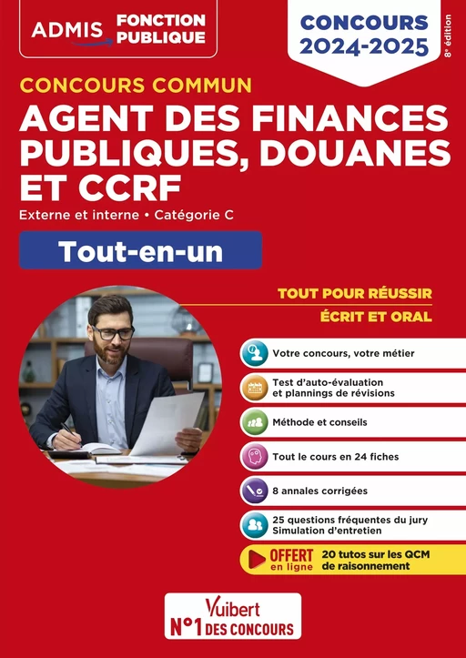 Concours commun Agent des finances publiques, douanes et CCRF 2024-2025 - Catégorie C - Tout-en-un - Dominique Dumas, Dominique Herbaut, Stéphanie Herbaut, Mélanie Hoffert, Frédéric Ingelaere, Emmanuel Kerdraon - Vuibert