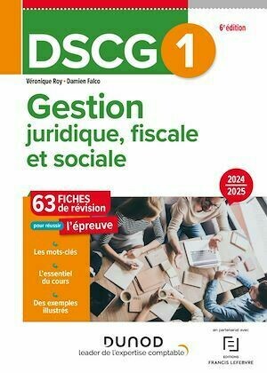 DSCG 1 Gestion juridique, fiscale et sociale - Fiches 2024-2025 - Véronique Roy, Damien Falco - Dunod