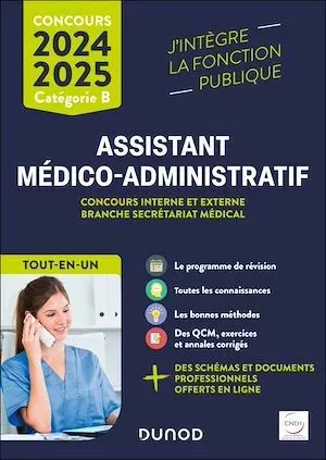 Concours Assistant médico-administratif 2024-2025 - Tout-en-un - Clothilde Poppe, Martine Daigneau - Dunod