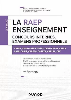 La Raep enseignement - Concours internes, examens professionnels - 7e éd. -  Collectif - Dunod