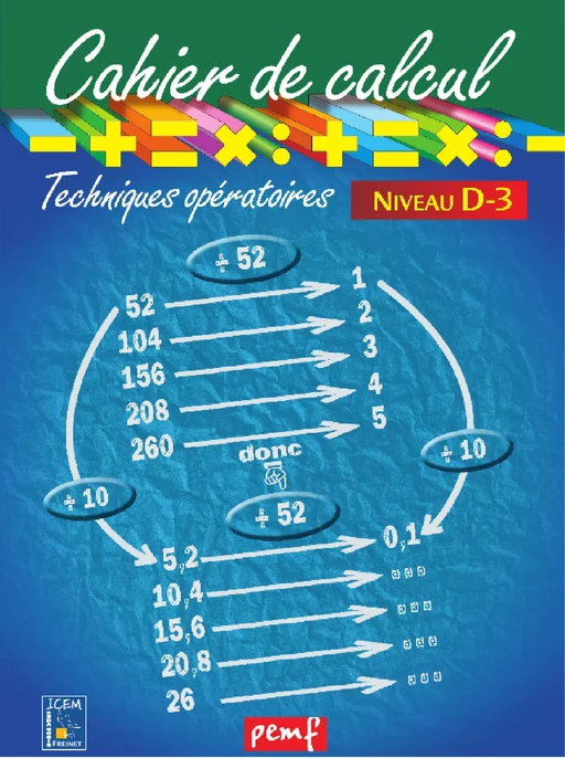 Cahier de calcul cycle 3 niveau 3C - Icem Pedagogie Freinet - PEMF