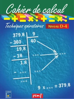 Cahier de calcul cycle 3 niveau 3D