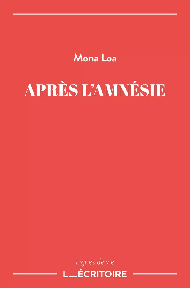 Après l’amnésie - Mona Loa - L'Ecritoire