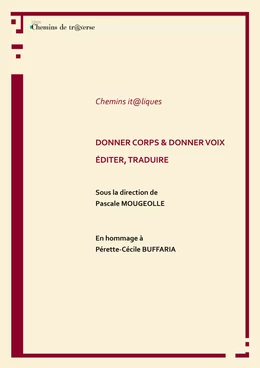 Donner corps & donner voix - Éditer, traduire