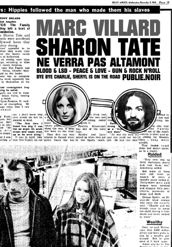 Sharon Tate ne verra pas Altamont - Marc Villard - publie.net