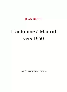 L'automne à Madrid vers 1950