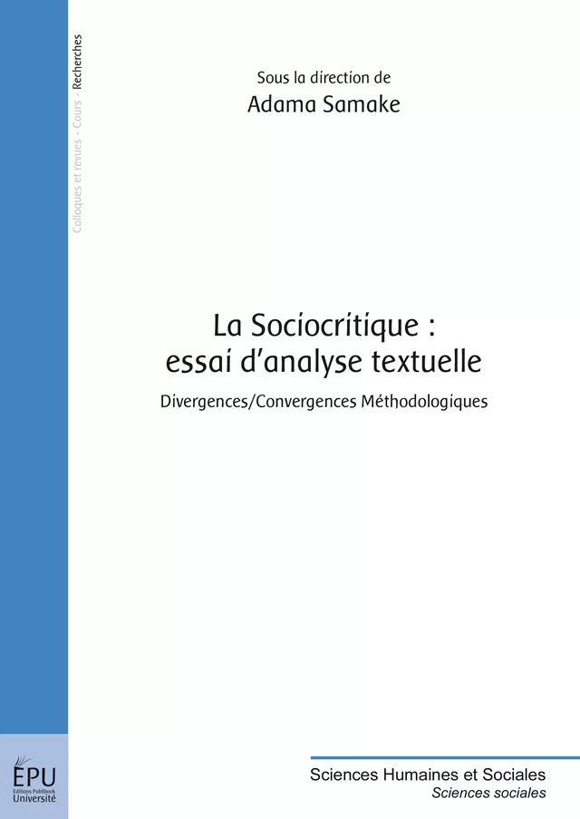 La Sociocritique - Adama Samaké - Publibook