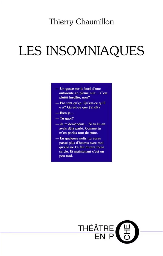 Les insomniaques - Thierry Chaumillon - Editions du Laquet