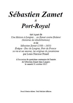 Sébastien Zamet et Port-Royal