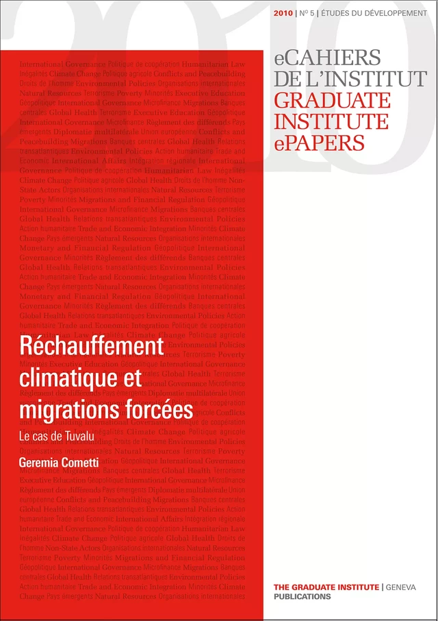 Réchauffement climatique et migrations forcées : le cas de Tuvalu - Geremia Cometti - Graduate Institute Publications