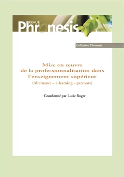 Mise en œuvre de la professionnalisation dans l’enseignement supérieur (Alternance – e-learning – parcours)