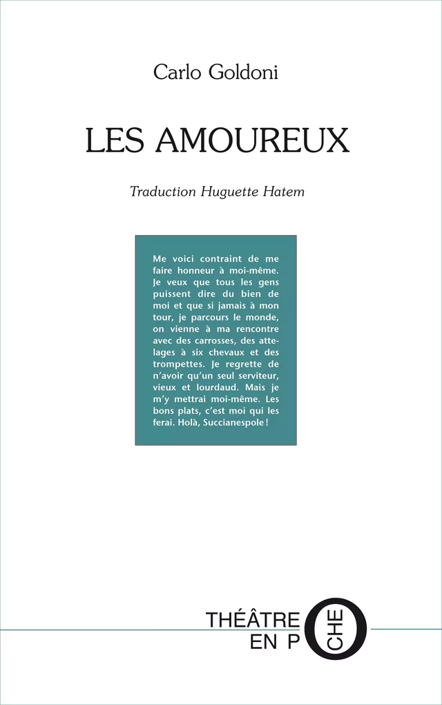 Les Amoureux - Carlo Goldoni - Tertium éditions