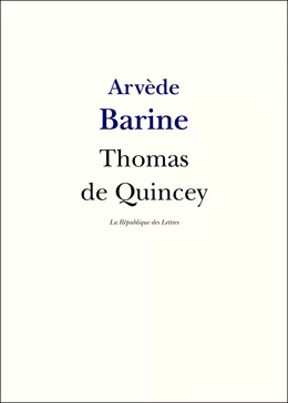 Thomas de Quincey