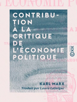 Contribution à la critique de l'économie politique