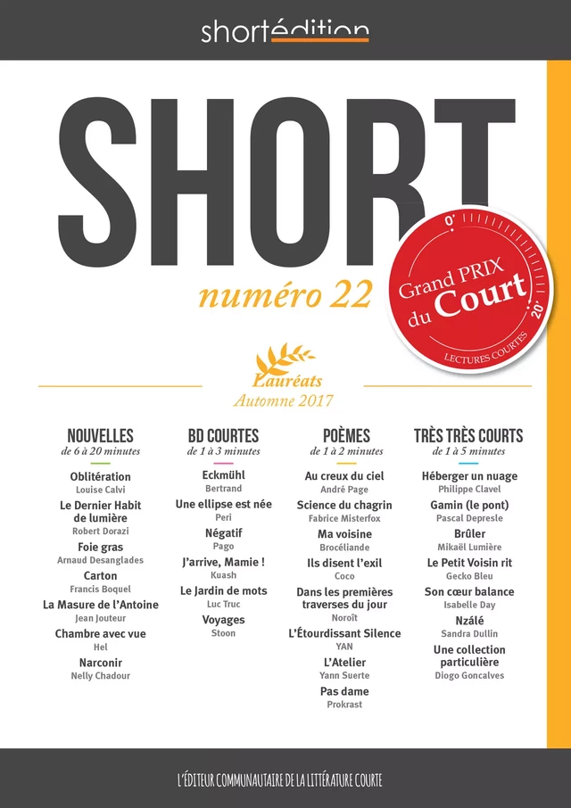 SHORT 22 - Auteurs Collectif - shortEdition