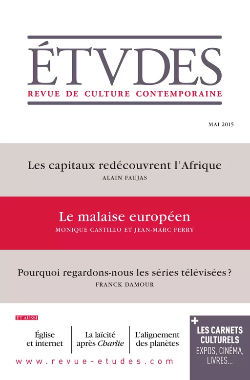 Etudes Mai 2015 -  Collectif - Revue Études