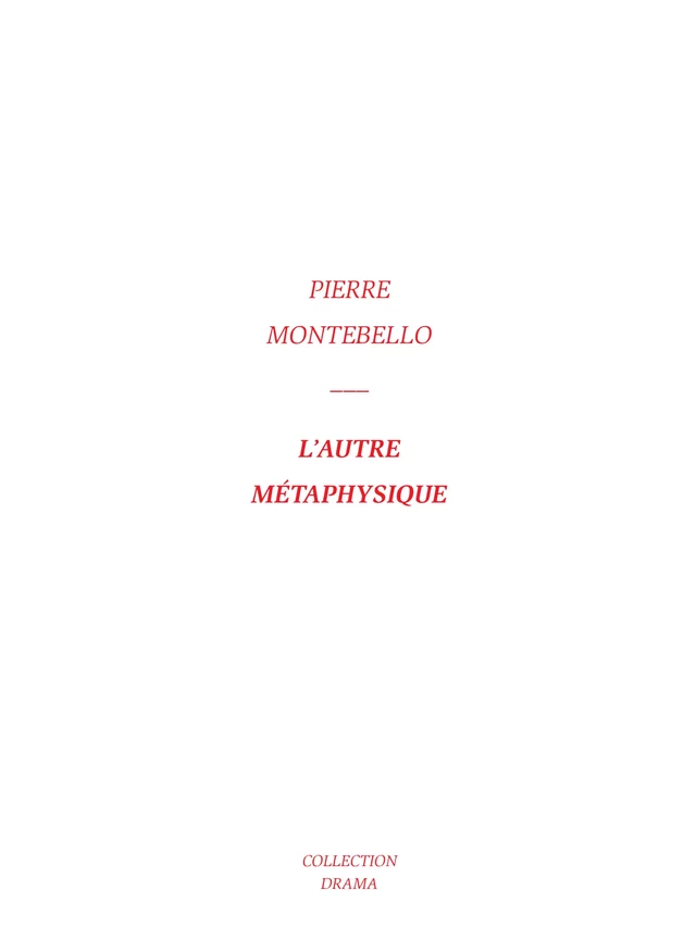 L'autre métaphysique - Pierre Montebello - Les presses du réel