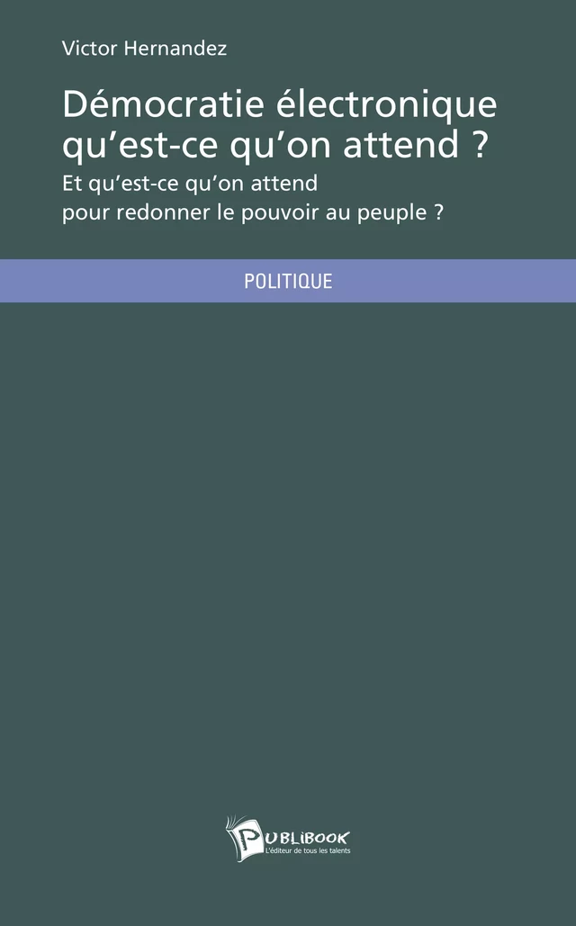 Démocratie électronique qu'est-ce qu'on attend ? - Victor Hernandez - Publibook