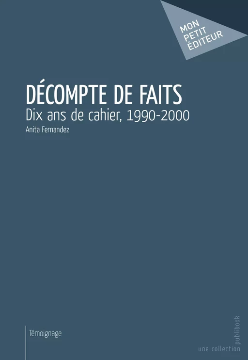 Décompte de faits - Anita Fernandez - Mon Petit Editeur