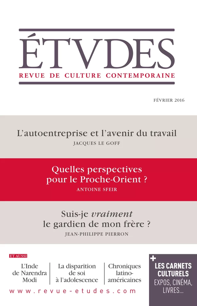 Revue Etudes Février 2016 -  - Revue Études