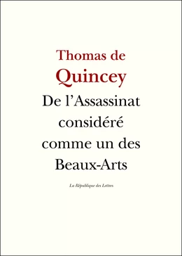 De l'Assassinat considéré comme un des Beaux-Arts