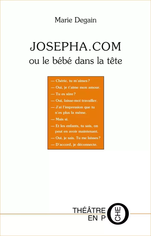 Josepha.com ou le bébé dans la tête - Marie Degain - Editions du Laquet