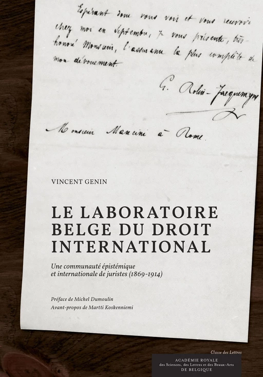 Le laboratoire belge du droit international - Vincent Genin - Académie royale de Belgique