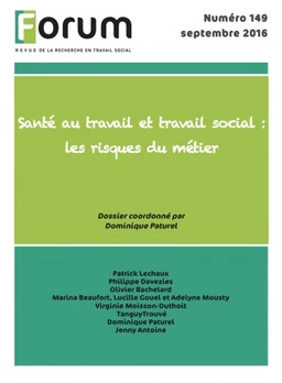 Forum 149 : Santé au travail et travail social : les risques du métier