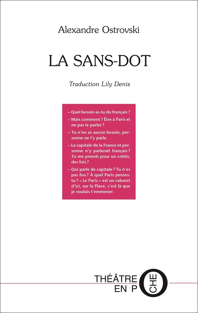 La Sans-Dot - Ostrovski, Alexandre - Tertium éditions