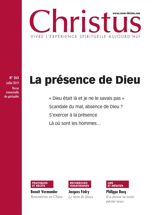 Revue Christus - La présence de Dieu - Collectif Collectif - Christus