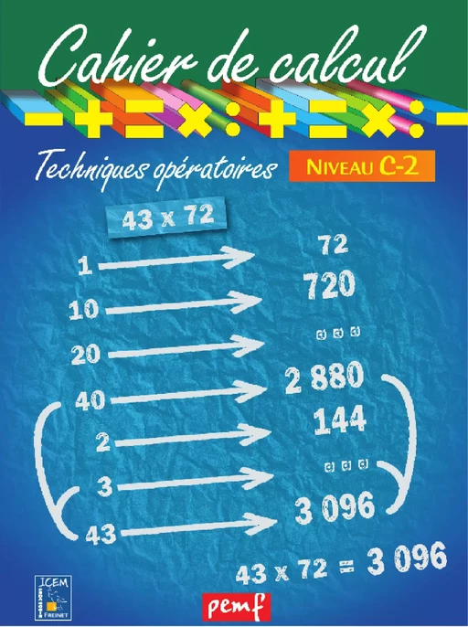 Cahier de calcul cycle 3 niveau 2B - Icem Pedagogie Freinet - PEMF