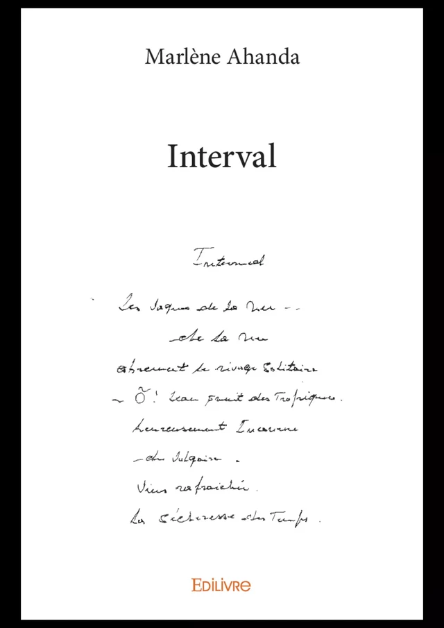 Interval - Marlène Ahanda - Editions Edilivre