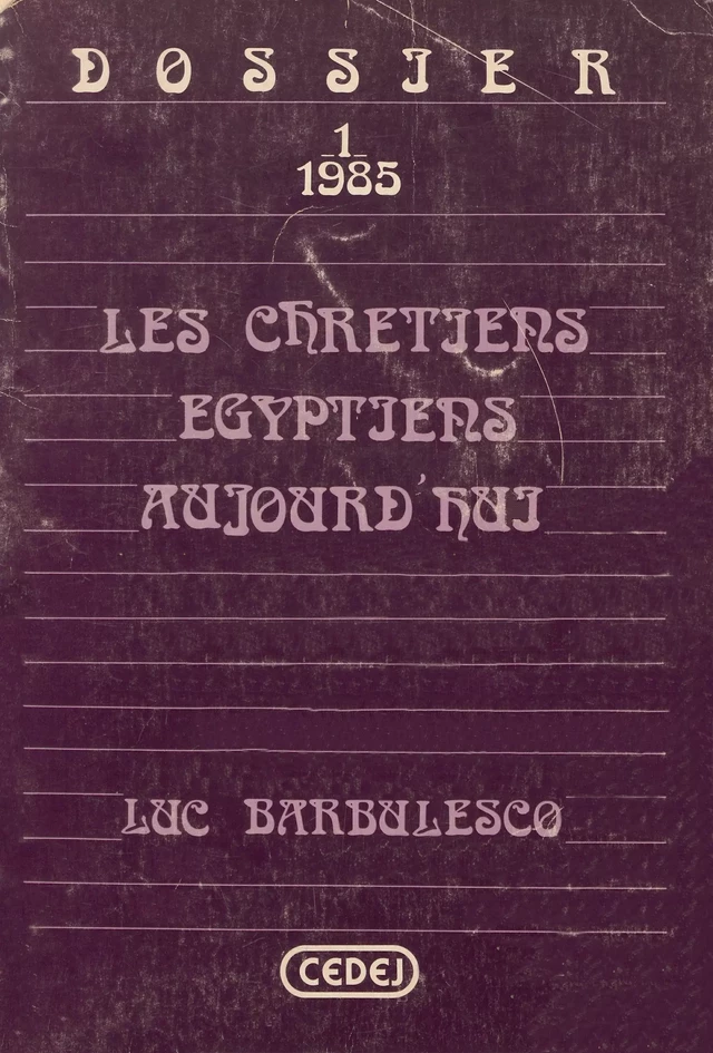 Les chrétiens égyptiens aujourd’hui -  - CEDEJ - Égypte/Soudan