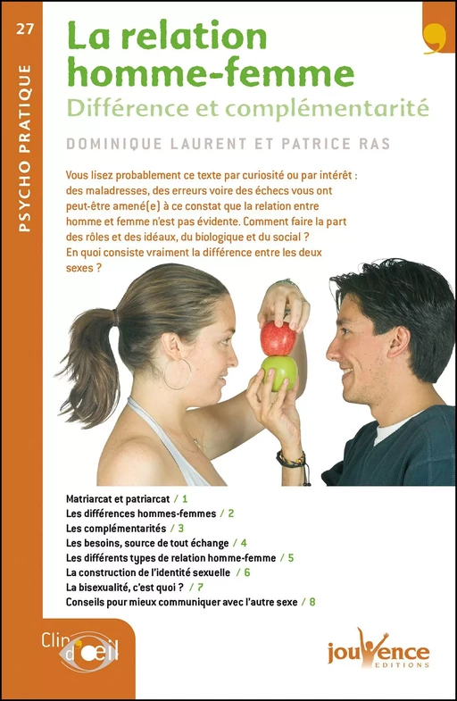 La relation homme-femme - Patrice Ras - Éditions Jouvence