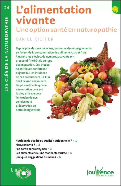 L'alimentation vivante - Daniel Kieffer - Éditions Jouvence