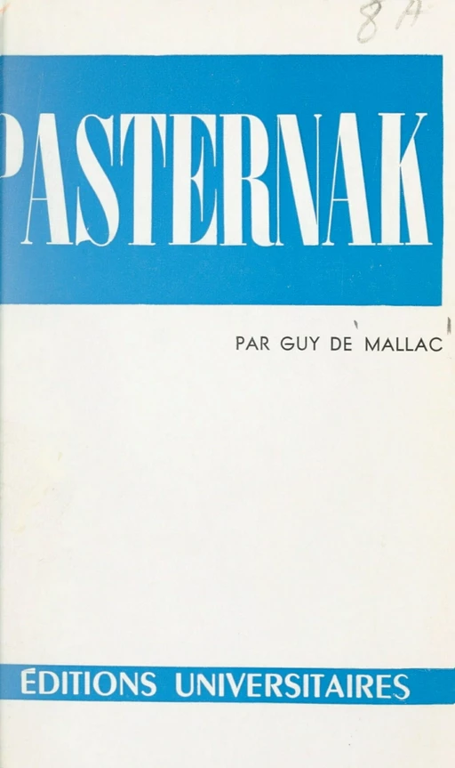 Boris Pasternak - Guy de Mallac - FeniXX réédition numérique