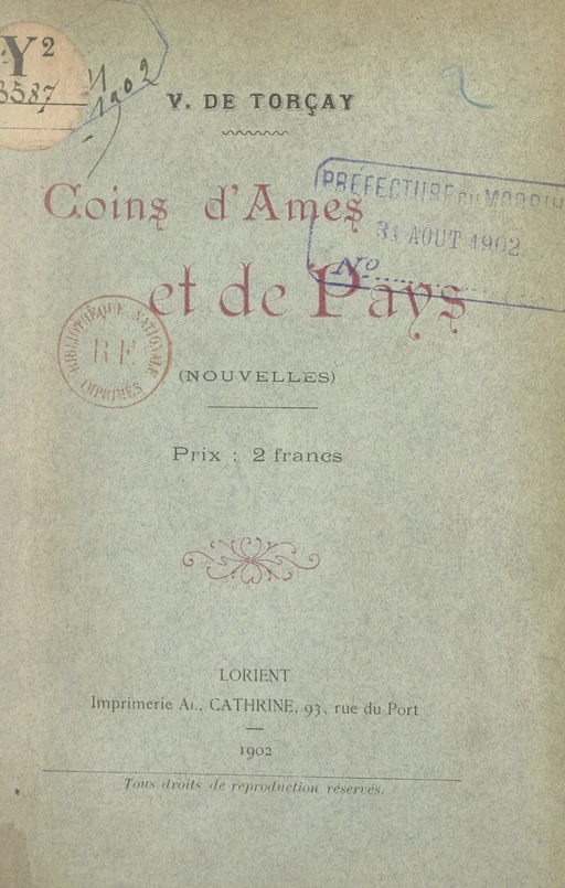 Coins d'âmes et de pays - V. de Torçay - FeniXX réédition numérique