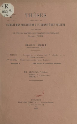 Contribution à l'étude des N dérive de la β phényl-éthylamine